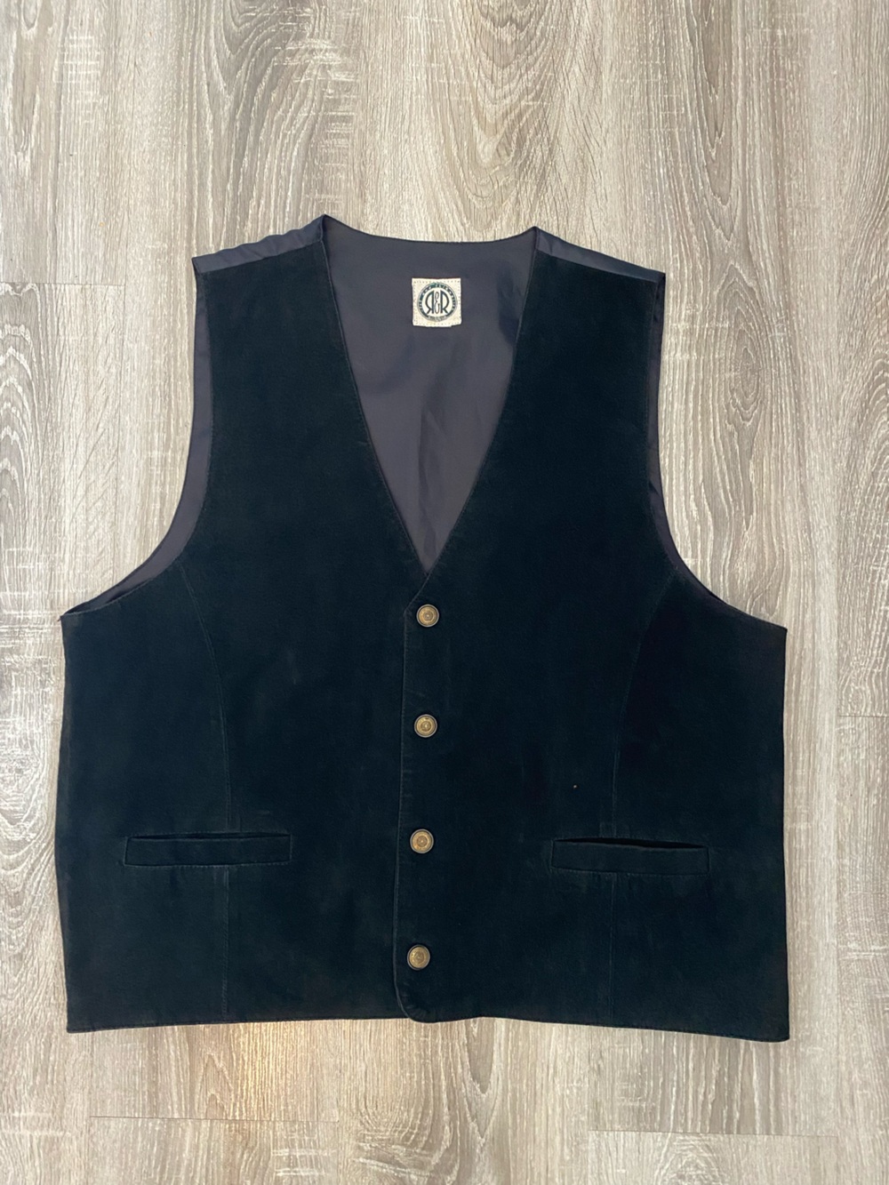 R&R Black Suede Vest